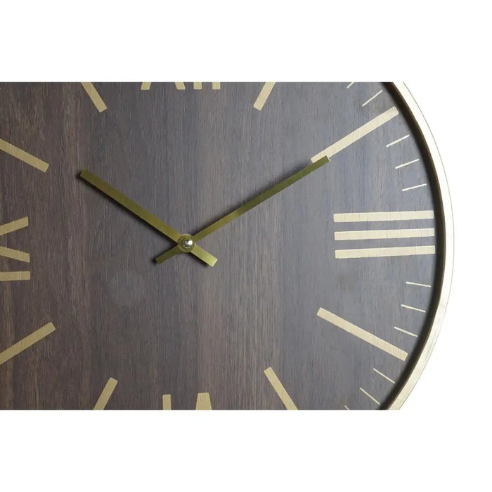 Стенен часовник DKD Home Decor 40 x 4 x 40 cm Черен Кафяв