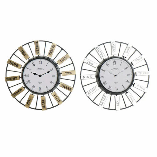 Стенен часовник DKD Home Decor 40 x 6,4 x 40 cm Кристал