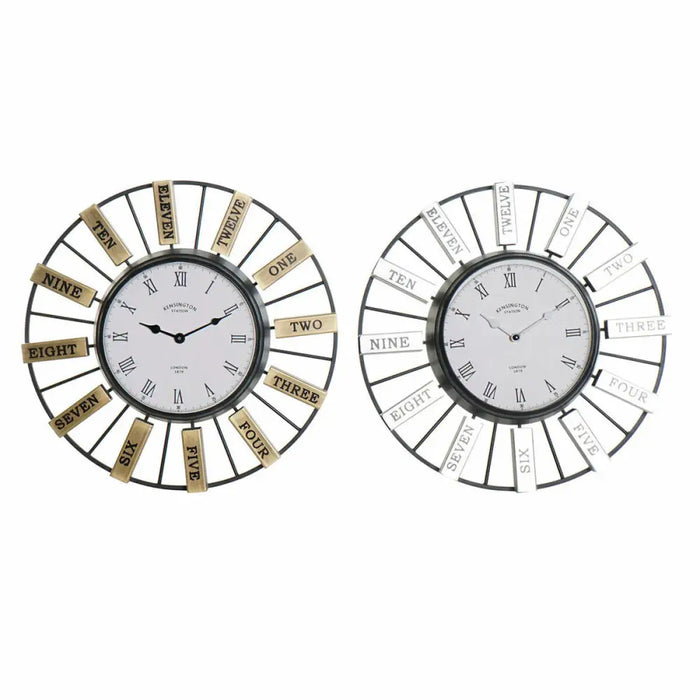 Стенен часовник DKD Home Decor 40 x 6,4 x 40 cm Кристал