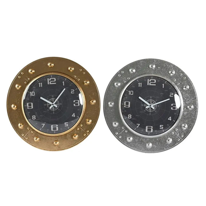 Стенен часовник DKD Home Decor 48,5 x 6 x 48,5 cm Кристал