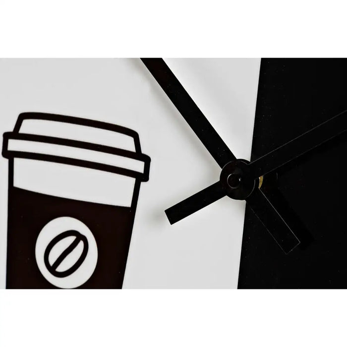 Стенен часовник DKD Home Decor Бял Черен Метал Модерен 60 x
