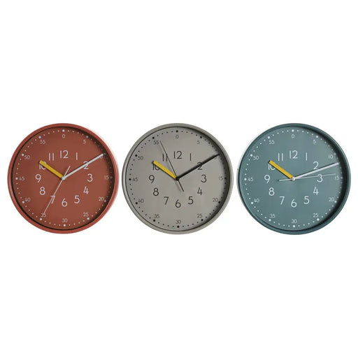Стенен часовник DKD Home Decor Бял цвят тюркоаз теракота