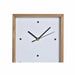 Стенен часовник DKD Home Decor Бял Кафяв Дървен Алуминий