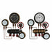Стенен часовник DKD Home Decor Черен Червен Желязо Златен