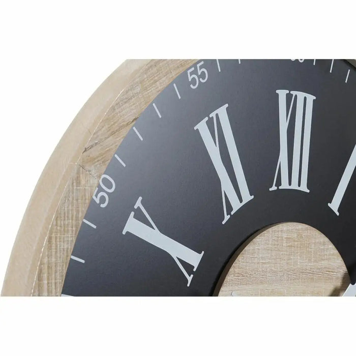 Стенен часовник DKD Home Decor Черен MDF Бял (60 x 4,5 x 60