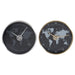 Стенен часовник DKD Home Decor Черен Златен Сребрист