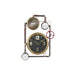 Стенен часовник DKD Home Decor Клапани Кристал Златен