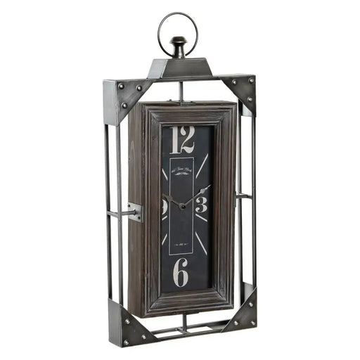 Стенен часовник DKD Home Decor Loft Дървен Желязо (29 x 6.5