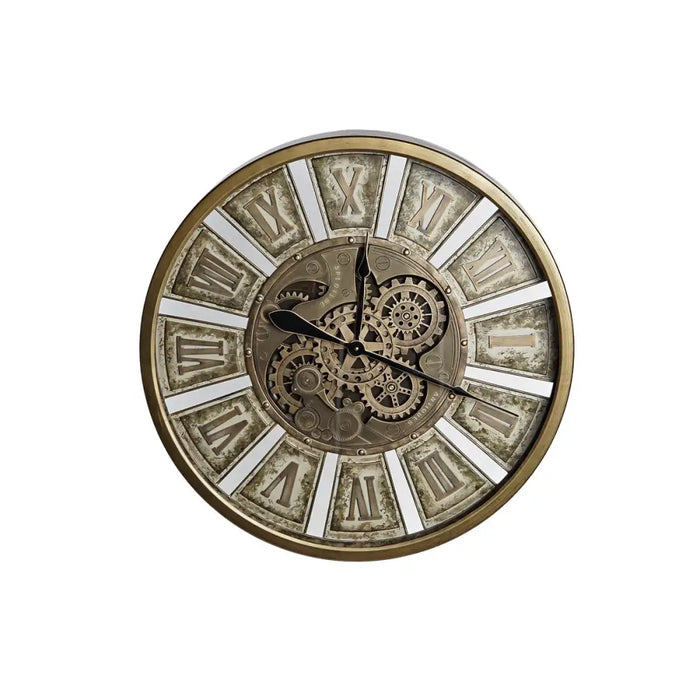 Стенен часовник DKD Home Decor Предавки Златен Желязо 72 x