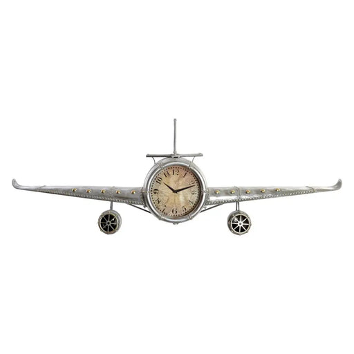 Стенен часовник DKD Home Decor Самолет Метал Кристал (141 x