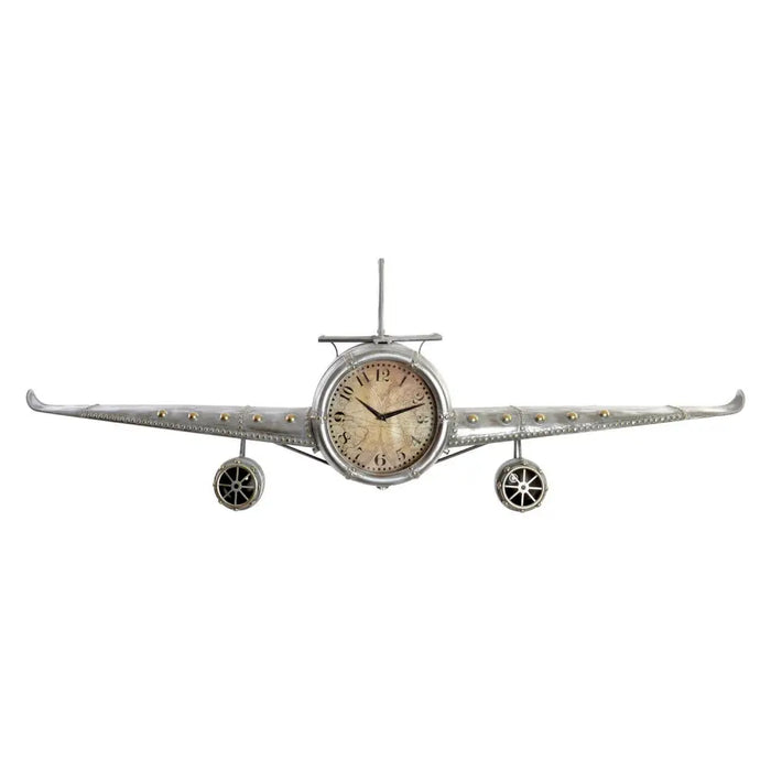 Стенен часовник DKD Home Decor Самолет Метал Кристал (141 x