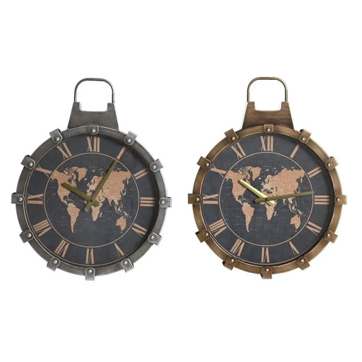 Стенен часовник DKD Home Decor Златен Сребрист Кристал