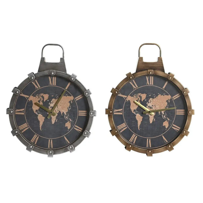 Стенен часовник DKD Home Decor Златен Сребрист Кристал