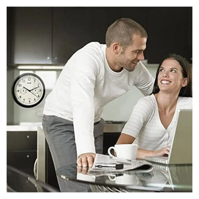 Стенен часовник ELBE RP-1005-N Бял/Черен