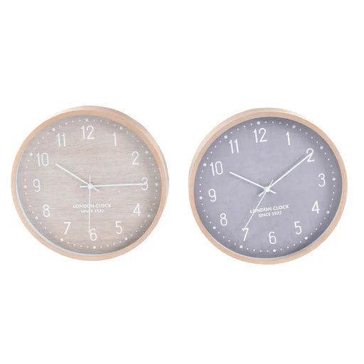 Стенен часовник Home ESPRIT Бежов Сив PVC 30 x 4 x 30 cm (2