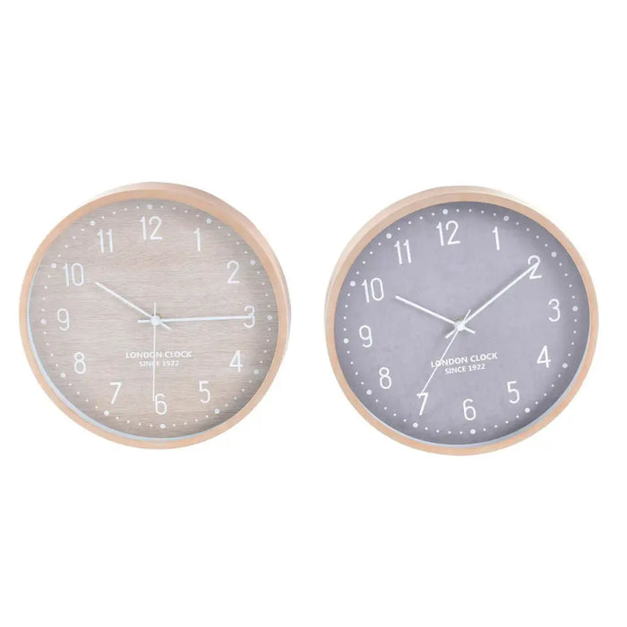Стенен часовник Home ESPRIT Бежов Сив PVC 30 x 4 x 30 cm (2