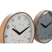 Стенен часовник Home ESPRIT Бял Бежов Сив PVC 30 x 4 x 30