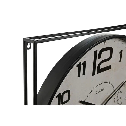 Стенен часовник Home ESPRIT Бял Черен Метал Дървен MDF 62 x