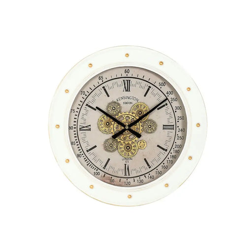 Стенен часовник Home ESPRIT Бял Метал Loft 60 x 9 x 60 cm
