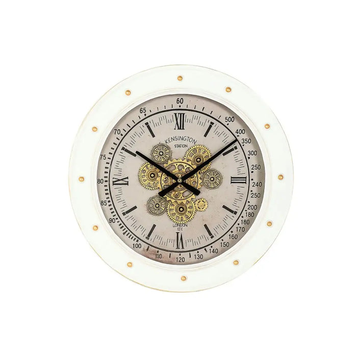 Стенен часовник Home ESPRIT Бял Метал Loft 60 x 9 x 60 cm