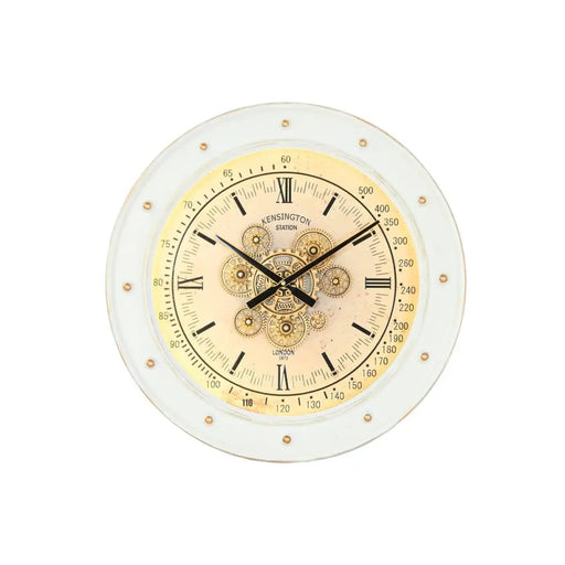 Стенен часовник Home ESPRIT Бял Метал Loft 60 x 9 x 60 cm