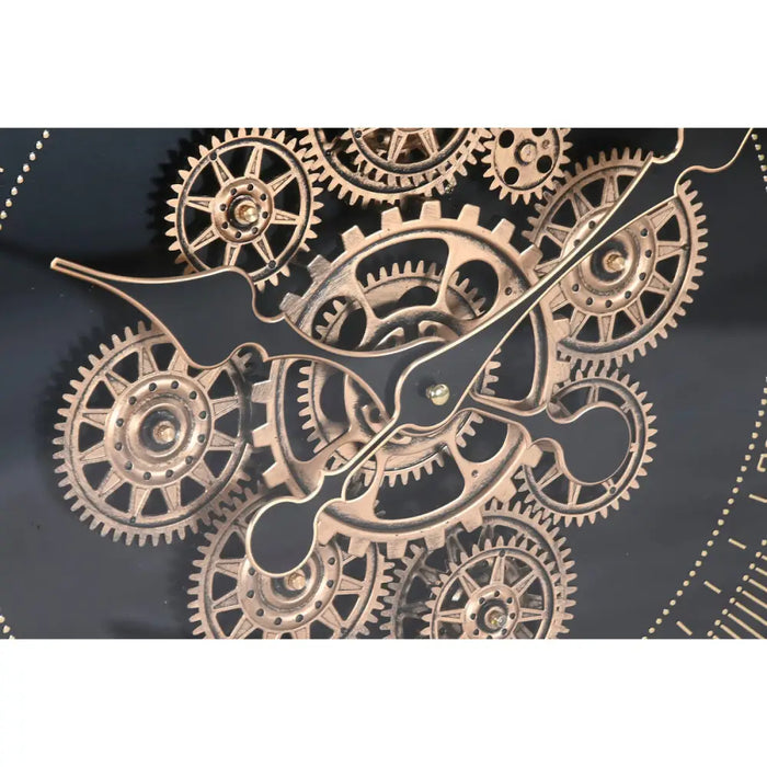 Стенен часовник Home ESPRIT Черен Естествен Кристал бор