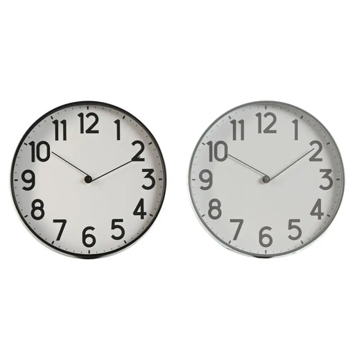 Стенен часовник Home ESPRIT Черен Сив PVC 30 x 4 x 30 cm (2