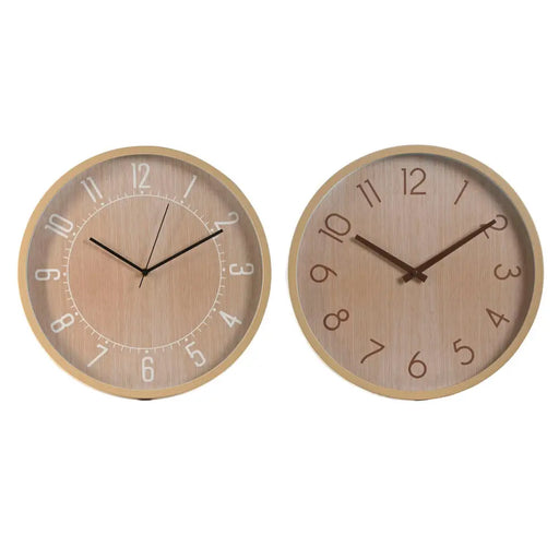 Стенен часовник Home ESPRIT Естествен PVC 40 x 4 x 40 cm (2