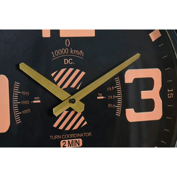 Стенен часовник Home ESPRIT Кафяв Черен Метал Витла Vintage