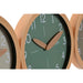 Стенен часовник Home ESPRIT Кафяв Зелен Сив полистирен 30 x