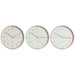 Стенен часовник Home ESPRIT Корал Мента Люляк PVC 25,5 x