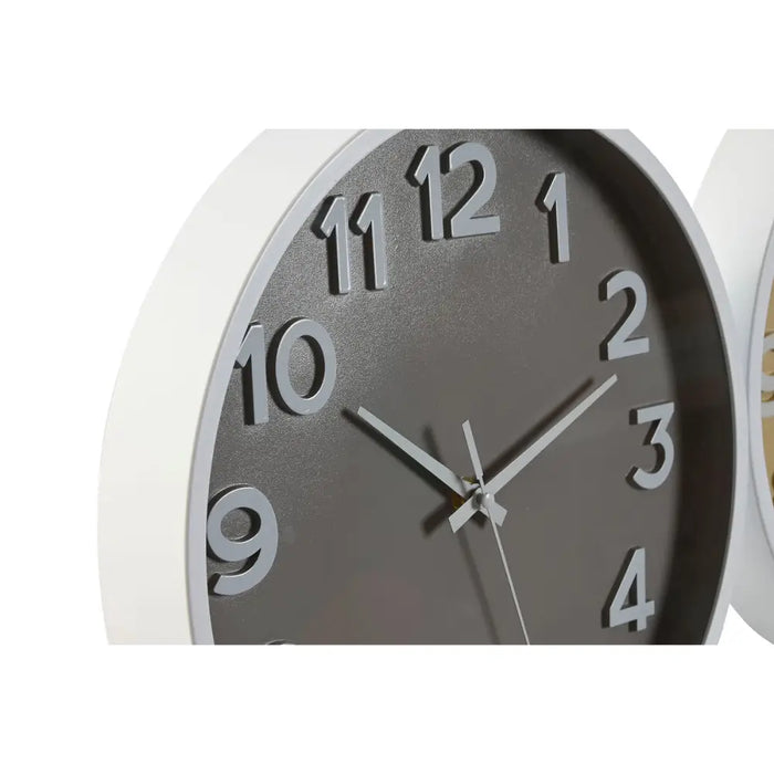 Стенен часовник Home ESPRIT Син Бял Розов Горчица PVC 30 x