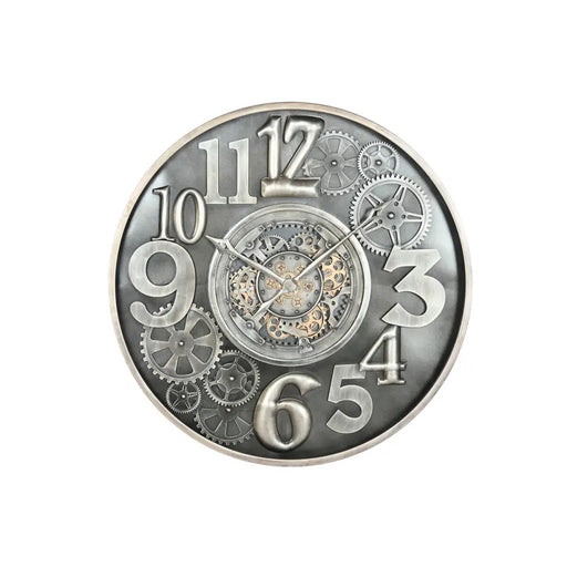 Стенен часовник Home ESPRIT Сребрист Кристал Желязо Vintage