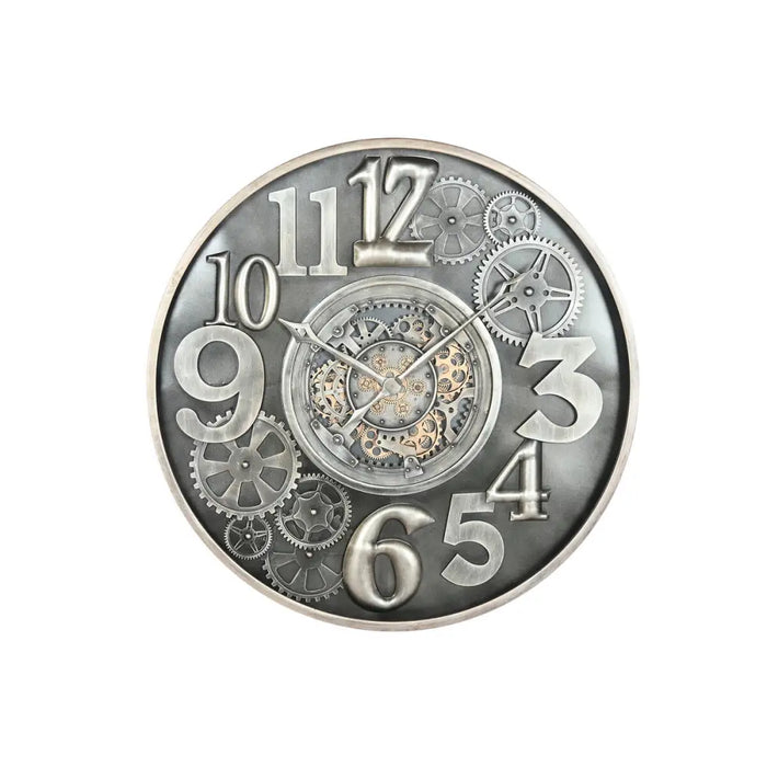 Стенен часовник Home ESPRIT Сребрист Кристал Желязо Vintage