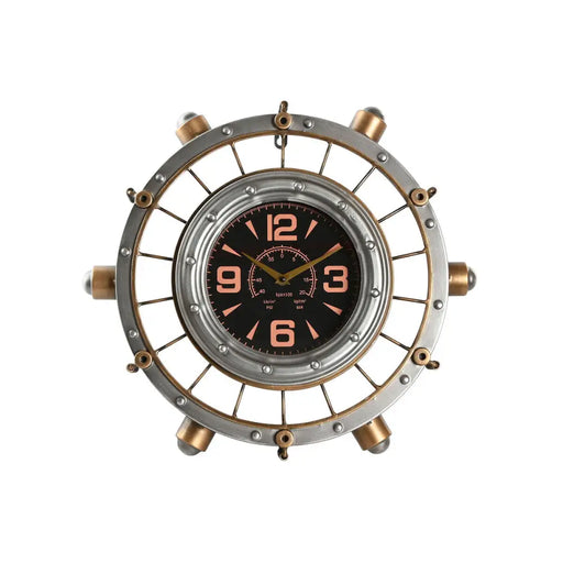 Стенен часовник Home ESPRIT Златен Сребрист Желязо Vintage