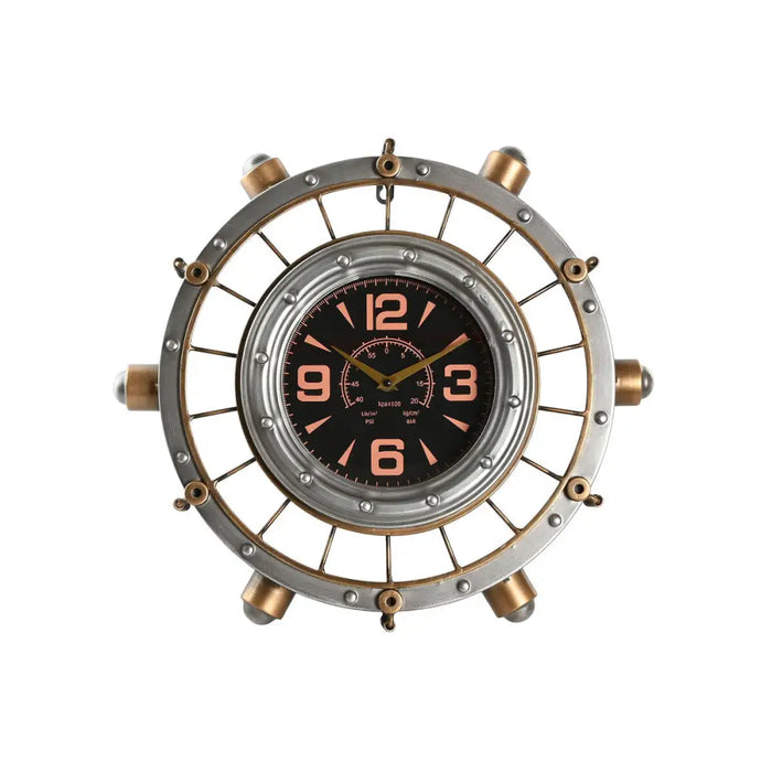 Стенен часовник Home ESPRIT Златен Сребрист Желязо Vintage