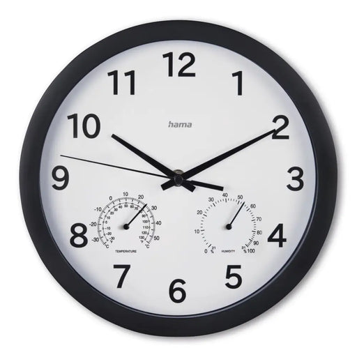 Стенен часовник ’Malta’ диаметър 25 см тих Термометър