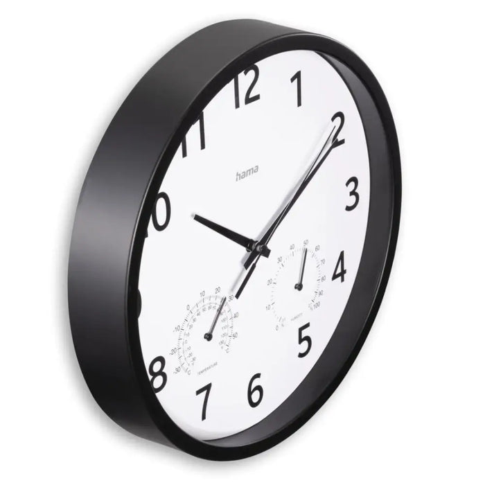 Стенен часовник ’Malta’ диаметър 25 см тих Термометър