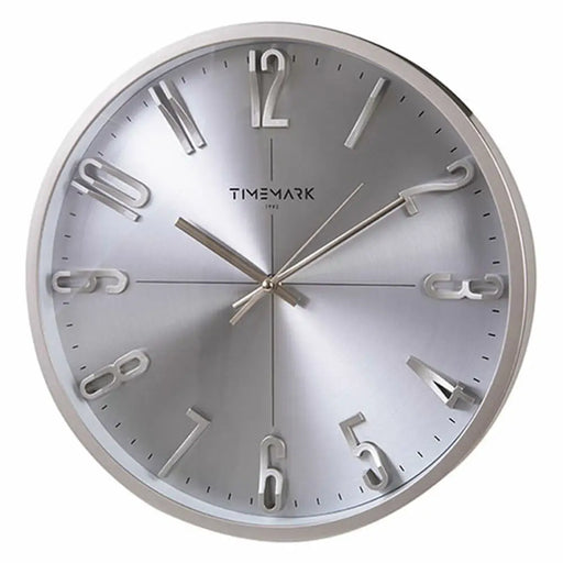 Стенен часовник Timemark Сребрист Ø 34 cm