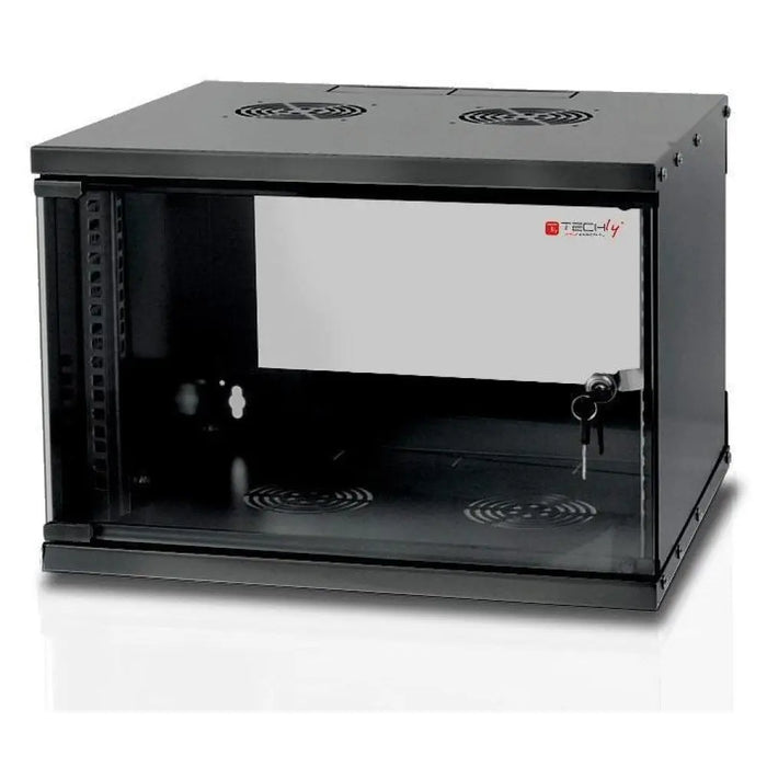 Стенен шкаф Techly 19 6U D320 Черен сглобен’ I-CASE
