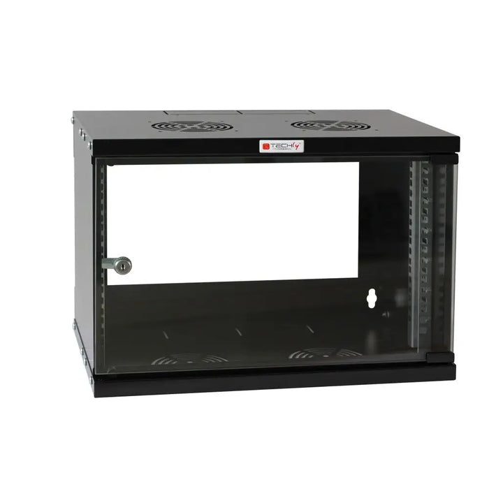 Стенен шкаф Techly 19 6U D450 Черен сглобен’ I-CASE