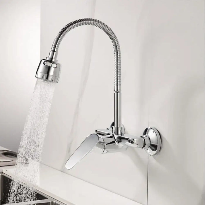 СТЕНЕН СМЕСИТЕЛ ЗА КУХНЯ INTER CERAMIC LINNI С ПОДВИЖЕН ДУШ