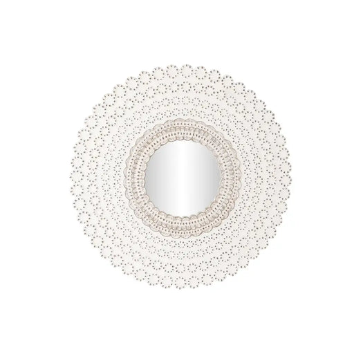 Стенно огледало DKD Home Decor Бял Естествен Индианец