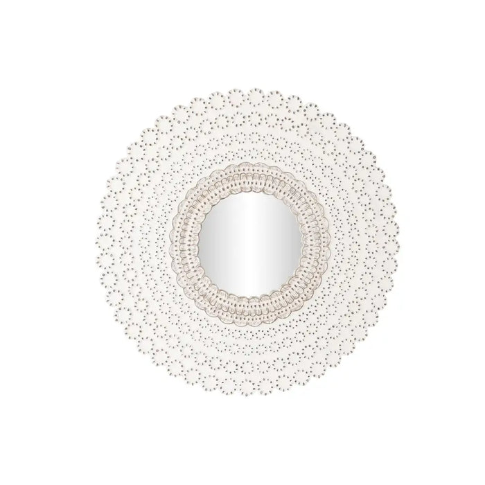 Стенно огледало DKD Home Decor Бял Естествен Индианец