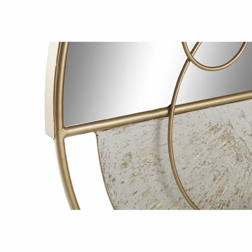Стенно огледало DKD Home Decor Бял Златен Модерен 65 x 7,6