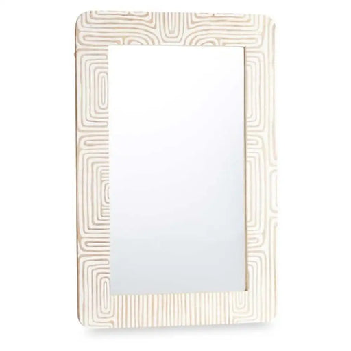 Стенно огледало Gift Decor 37 37 Бял Кафяв 90 x 60 x 2 cm
