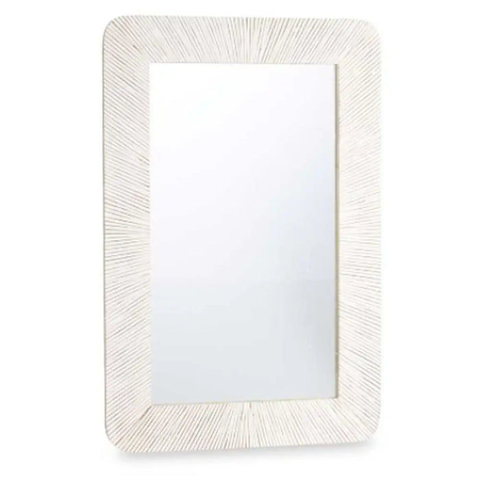 Стенно огледало Gift Decor 38 38 Бял Кафяв Райета 90 x 60 x