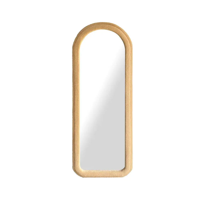 Стенно огледало Home ESPRIT Кафяв Кадифе Scandi 60 x 4 x