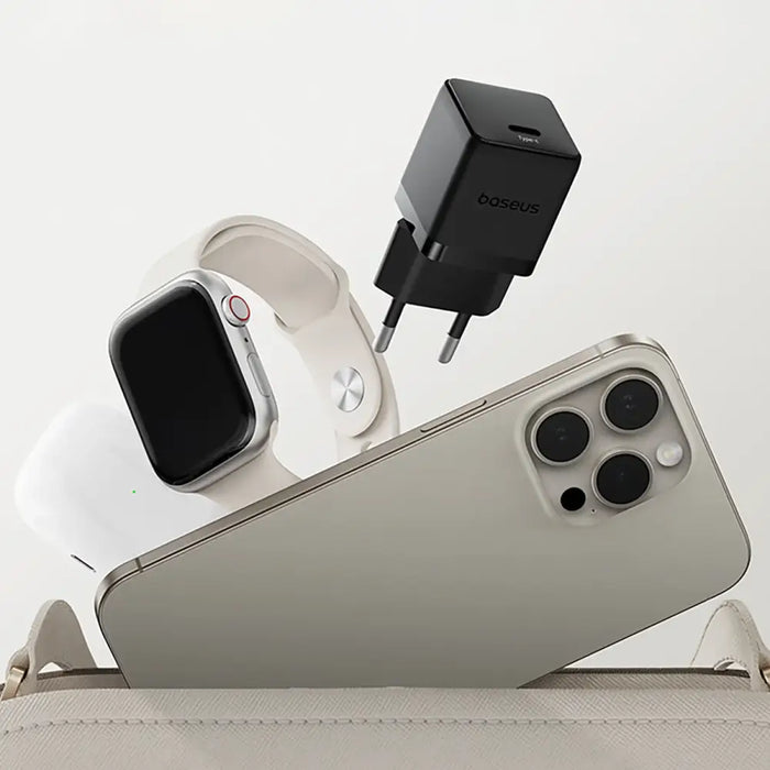 Стенно зарядно устройство Baseus Palm 1C 20W (с Baseus Mini