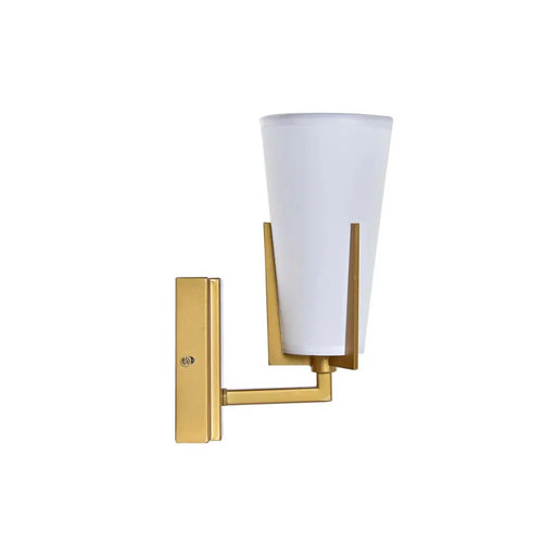 Стенна лампа DKD Home Decor 25W Златен Метал полиестер Бял